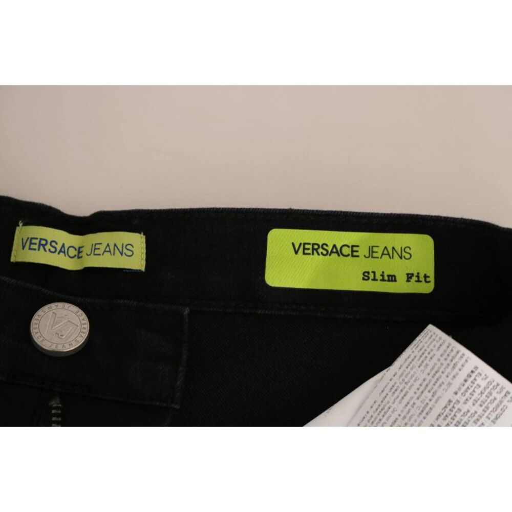 Versace Jeans Couture Dark Black Dora Slim Fit Denim Women's Pants